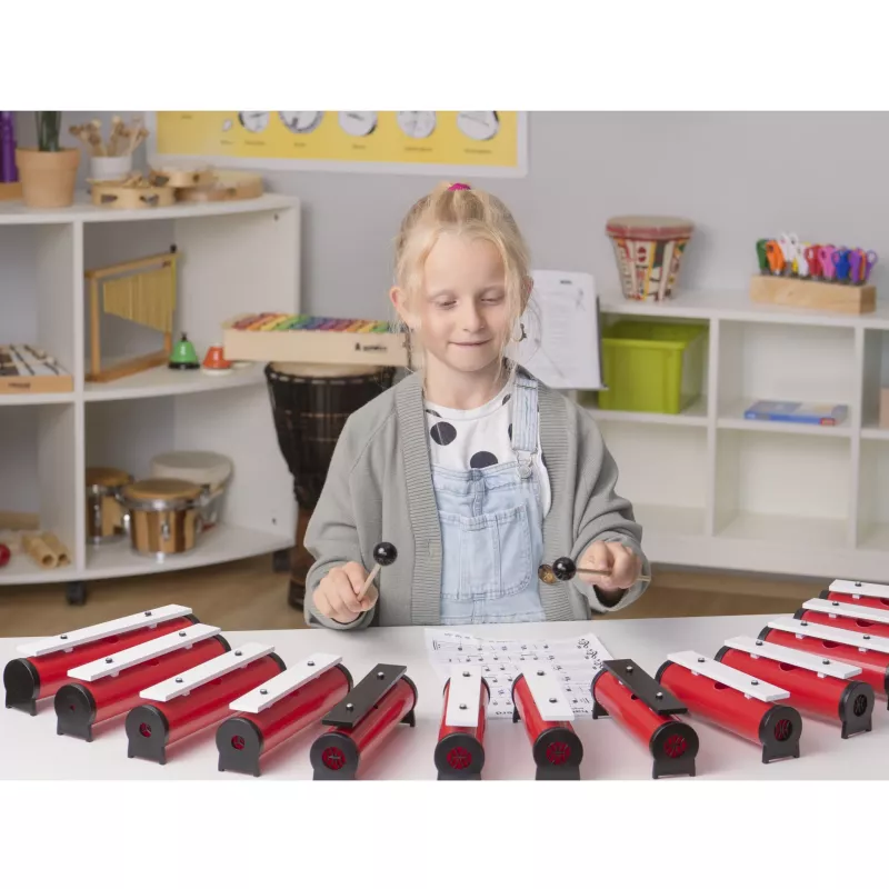 Kinder-Malletinen, Xylophon, Spielzeug-Perkussion, Rot, Musikinstrument