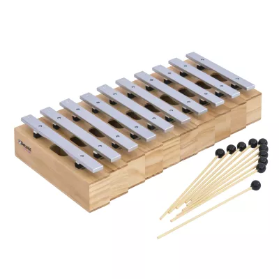 Xylophon, Holz, Metallbars, Schlägel, Musikinstrument