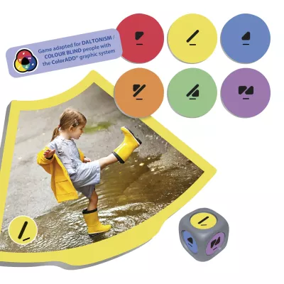 Kinderstiefel, Gummistiefel, Gelb, Pfütze, Spielzeug-Kolorblind-Set