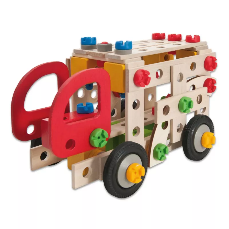 Klemmbausteine, Holzspielzeug, Kinderwagen, Bausatz, Holzbausteine
