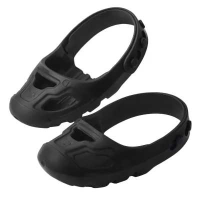 Schuhhüllen, Sandalen, Schwarz, Gummi, Klettverschluss