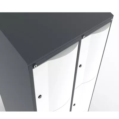 Schrank, Aufbewahrung, Schubladenschrank, Metall, Grau