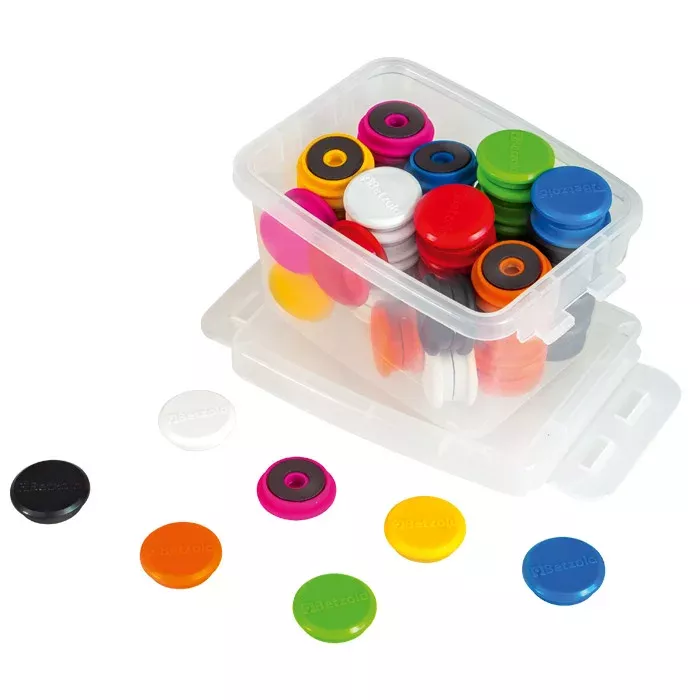 Kontaktlinsenbehälter, Farbenringe, Kappe, Kunststoffbox, Multicolor