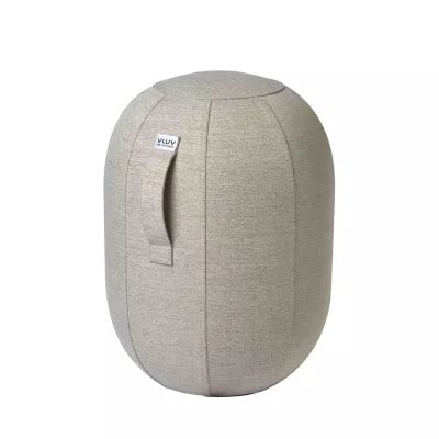 Sitzhocker, Stoffbezug, Beige, Ovale Form, Tragegriff