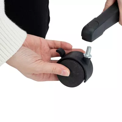 Rollenhalter, Verstellbare Rolle, Kunststoffrolle, Gummi?, Bolzen mit Mutter