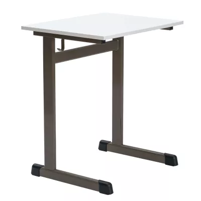 Schreibtisch, Stehpult, Klapptisch, Metallrahmen, weiße Platte
