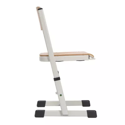Kinderstuhl, Hocker, Holzleder, Beige, Kunststoff