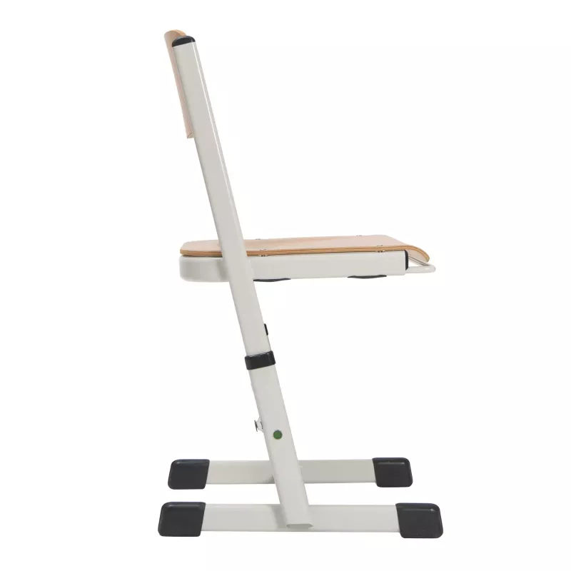 Kinderstuhl, Hocker, Holzleder, Beige, Kunststoff