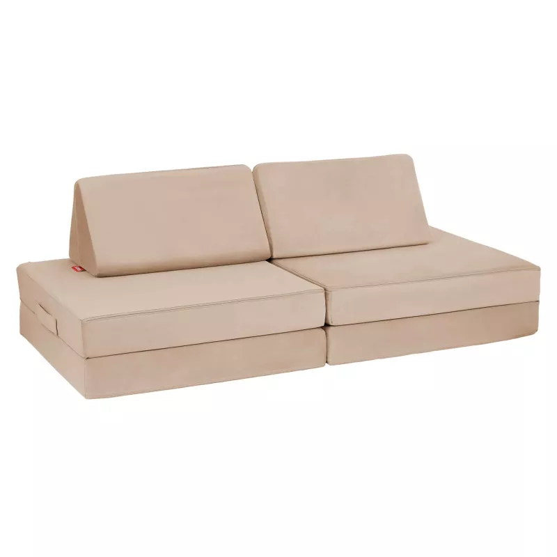 Sofa, Ecksofa, Beige, Sitzbank, Kunstleder