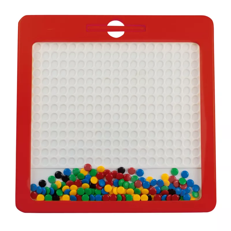 taktile pegboard, magnetboard, kugelbahn, bunte kügelchen, trockenstapelfläche