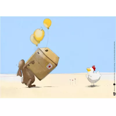 Kartonbox, Ballons, Tierfigur, Geschenk, Ballon