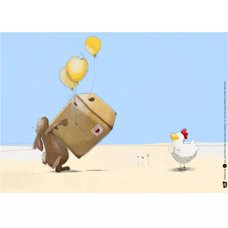 Kartonbox, Ballons, Tierfigur, Geschenk, Ballon