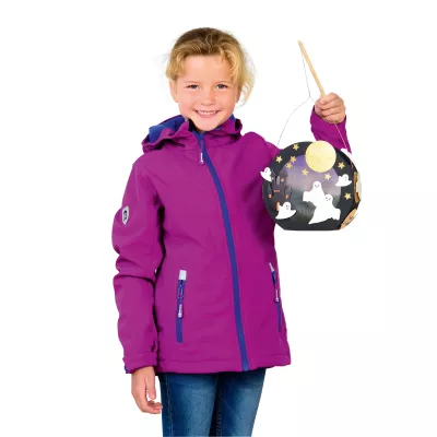 Kinderjacke, Regenjacke, Magenta, Reißverschluss, Seitentaschen
