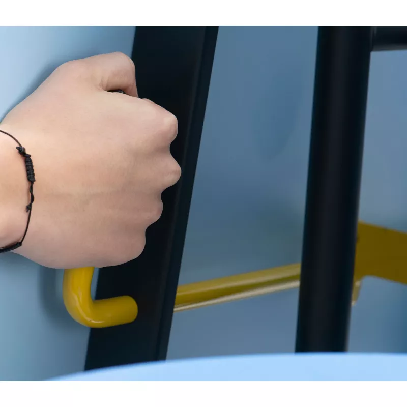 hand, Armband, gelber Griff, Türgriff, Möbelgriff