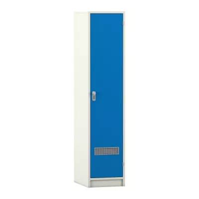 Schließfach, Spind, Büromöbel, Blaue Tür, Metallventilator