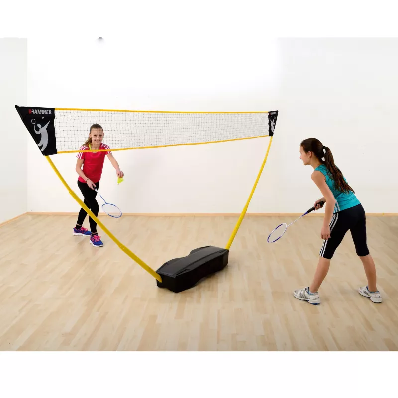 Badmintonnetz, Badminton, Schläger, Spielerinnen, Halterung