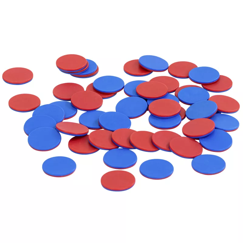 chips, rot, blau, flach, spielzubehör