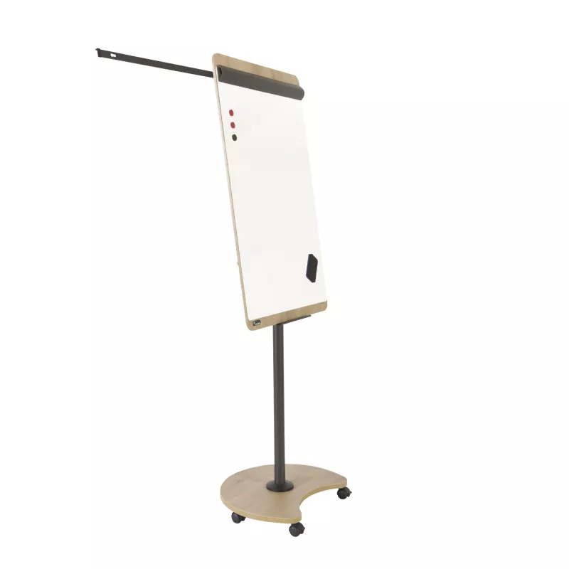 Whiteboard, mobiler Stand, rollbarer Sockel, Holzrahmen, abwischbare Tafel