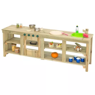 Holzwerkbank, Küche, Küchenschränke, Spielküche, Holz