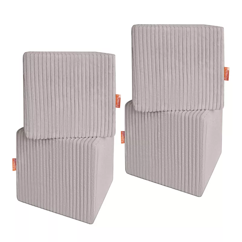 Sitzkissen, Kissen, Stuhlkissen, Grau, Cord-Muster