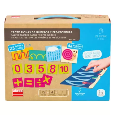 Taktile Karten, Mathe Spiel, Prä-Schrift, Karten-Set, Bunte Ziffern