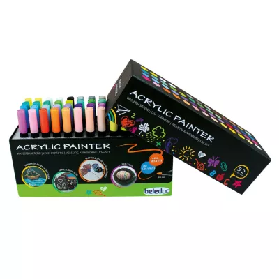 ACRYLIC PAINTER, Wasserbasierend, Leuchtkräftig, 52er Set, Kunstset