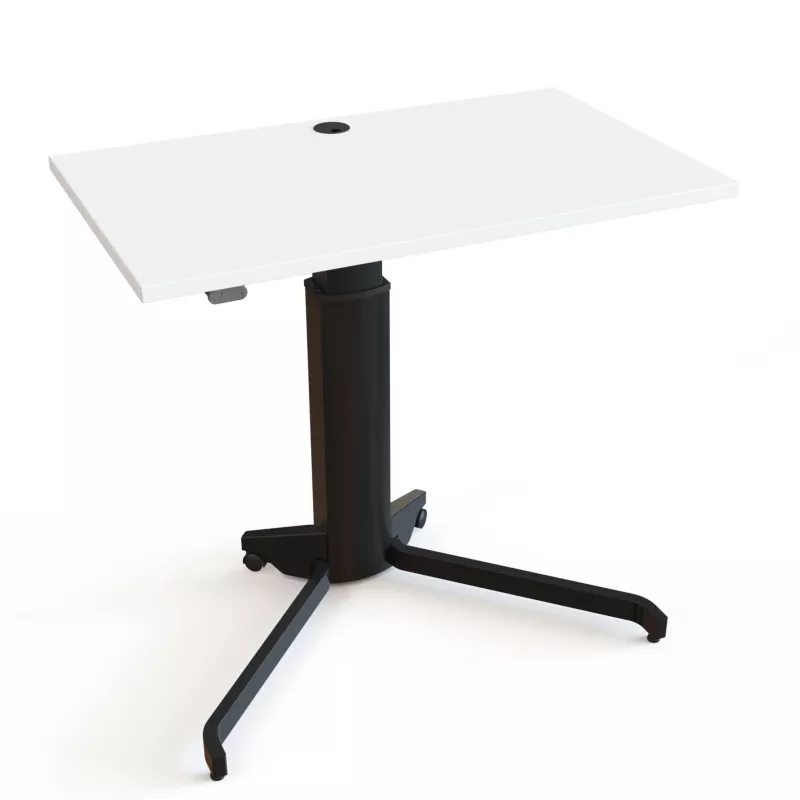 Stehschreibtisch, Tischplatte, Verstellbarer Tisch, Rollbasis, Schreibtischbein