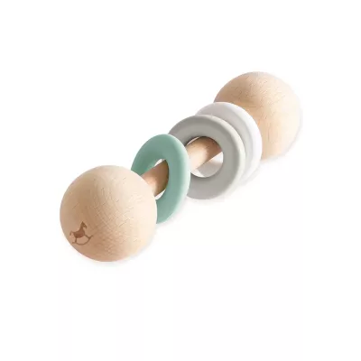 Holzspielzeug, Rassel, Babyrassel, Beads, Kinderwagenkette