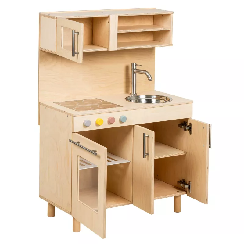 Holzküche, Kinderküche, Spielküche, Spieltisch, Holzmöbel