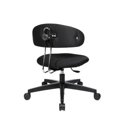 Arbeitsstuhl, Schreibtischstuhl, Schwarz, Rollenbasis, Polsterstuhl