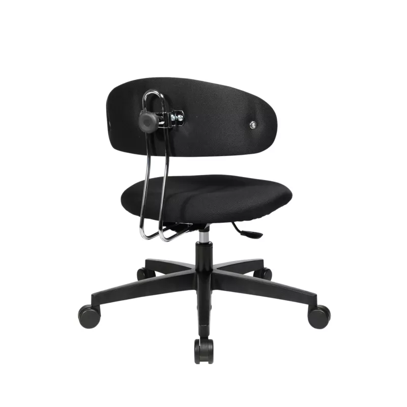 Arbeitsstuhl, Schreibtischstuhl, Schwarz, Rollenbasis, Polsterstuhl