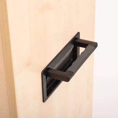 Türgriff, Türdrücker, Wandhalter, Holztür, schwarz