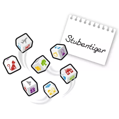 würfel, würfelspiel, katze, notiz, sticker