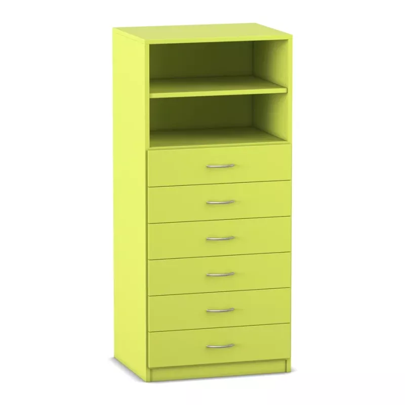 Schubladenschrank, Aufbewahrungsschrank, Farbton-Gelb, Holzoptik?, Möbel mit Schubladen