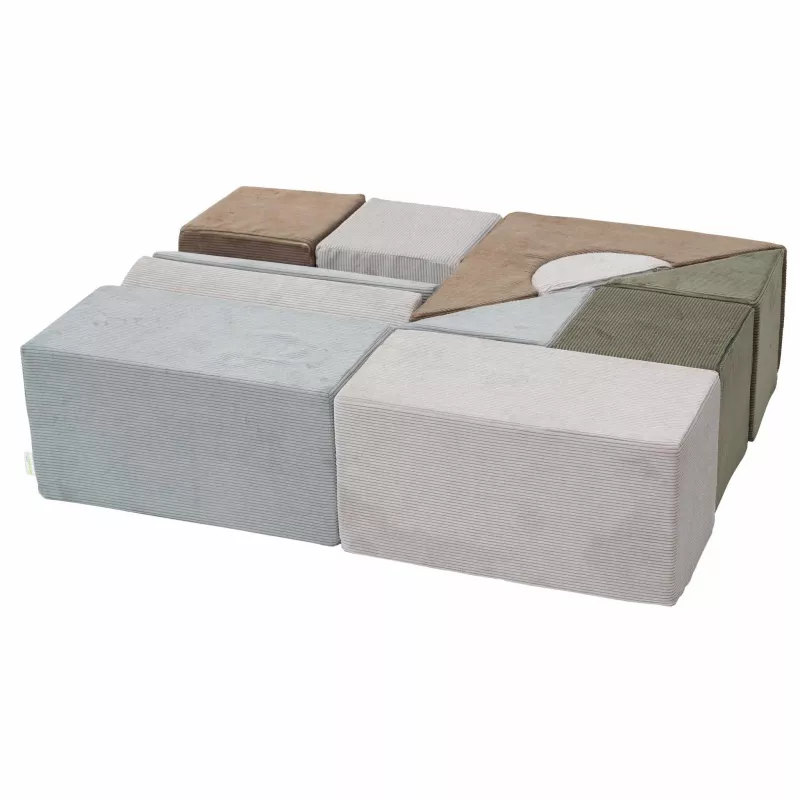 Modulares Sofa, Polstermöbel, Cordbezug, Mehrfarbig, Sitzlandschaft