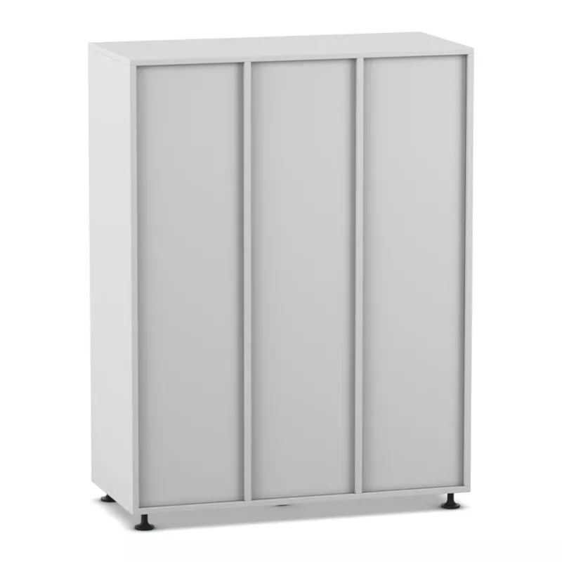 Kleiderschrank, Schrank, Schiebetür, Metall, weiß