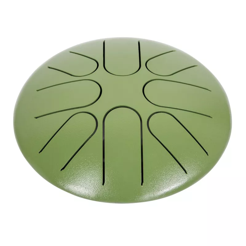 grün, runder-hocker, gummi-oberfläche, slotted-top, olivgrün