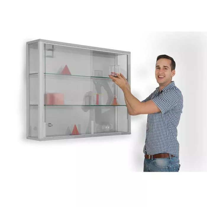 Glasvitrine, Wandregal, Glasfront, Regalwand, Schrankwand