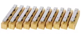 Sopran-Klangbausteine 10er-Set, Holz & Aluminium