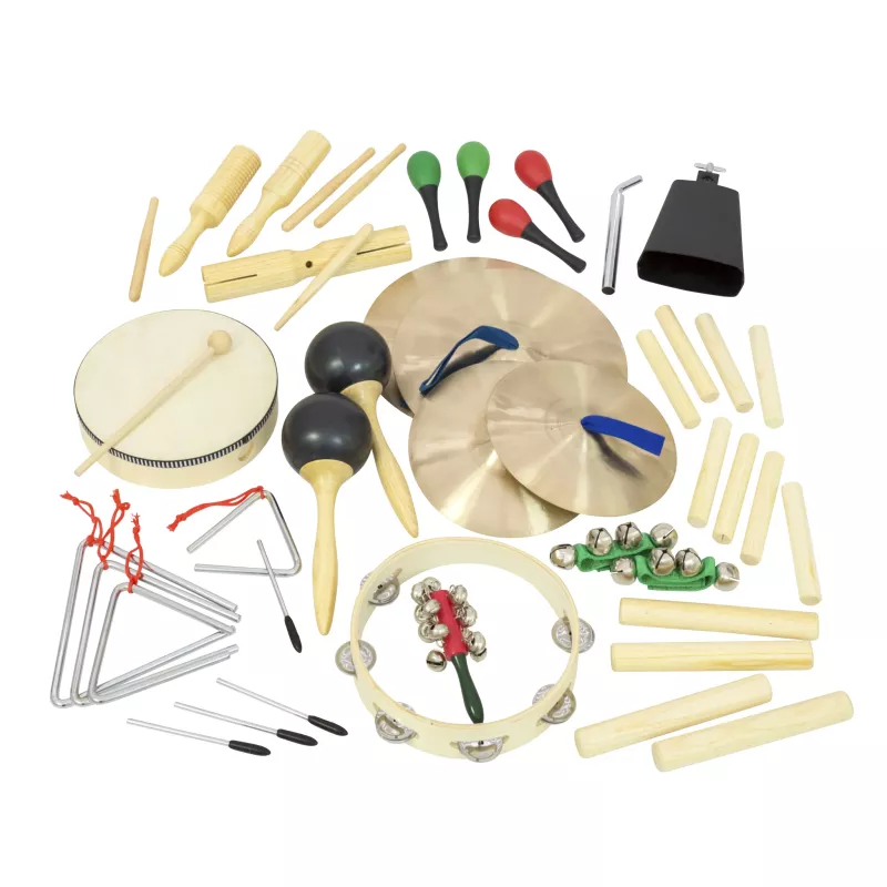 Schlaginstrumente, Percussion-Set, Trommeln, Glocken, Rhythmus-Set