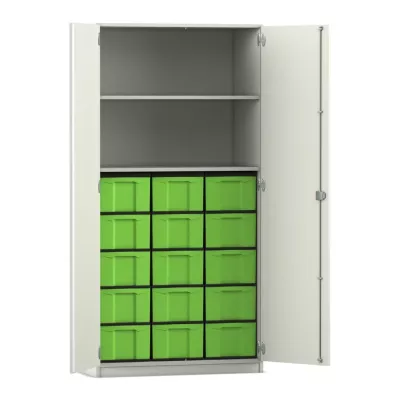 Schrank, Aufbewahrung, grüne Behälter, Organizer, MetallSchrank