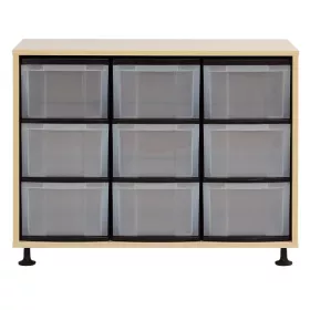 Materialschrank, 72,8 x 94,8 x 40,8 cm, mit 9 hohen Boxen