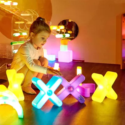 Kinder, Lichtspiel, LED, Kunststoff, X-Form-Lichter