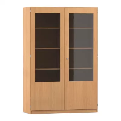 Vitrine, Glasfront, Holzoptik, Schrank, Regal