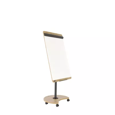 Flipchart, Whiteboard, Mobiler Ständer, Holzrahmen, Rollbarer Sockel