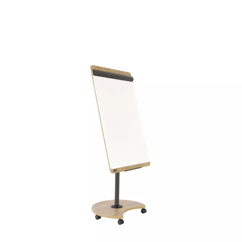 Flipchart, Whiteboard, Mobiler Ständer, Holzrahmen, Rollbarer Sockel
