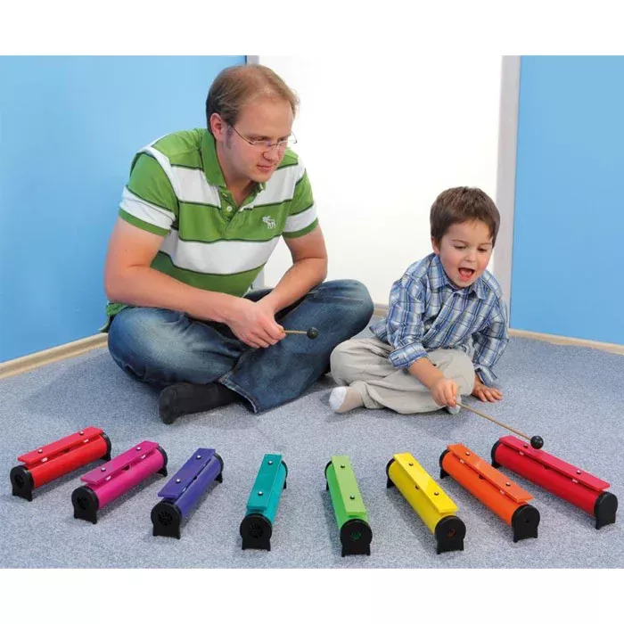 xylophon, bunt, kinder, musikinstrument, set