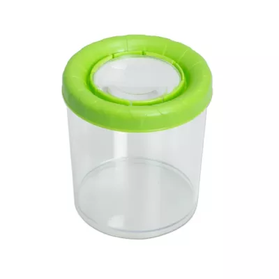 Aufbewahrungsbehälter, Transparenter Behälter, Kunststoffbehälter, Grüner Deckel, Küchenbehälter