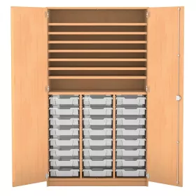 Bastelschrank - mit 24 flachen Boxen