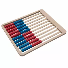 Rechenrahmen aus treeNside-Material, ZR bis 100 rot/blau